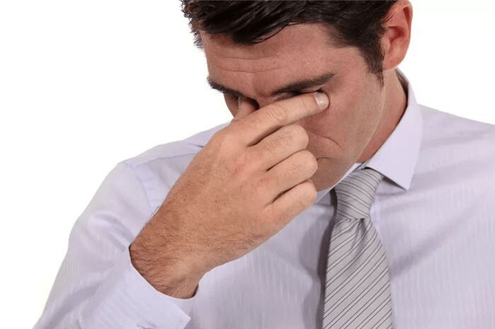 prostate inflammation in a man